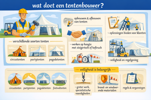 Alles over het beroep tentenbouwer Wat doet een tentenbouwer